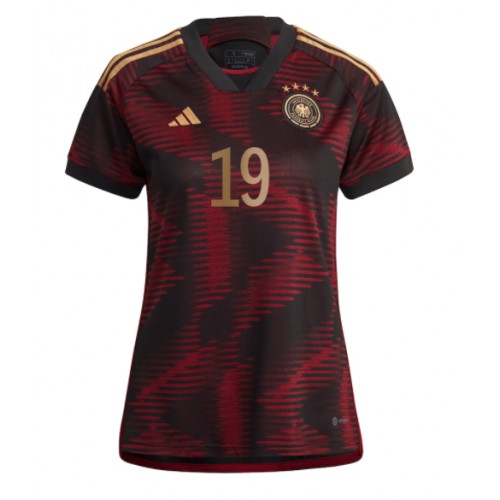Tyskland Leroy Sane #19 Bortatröja Kvinnor VM 2022 Kortärmad